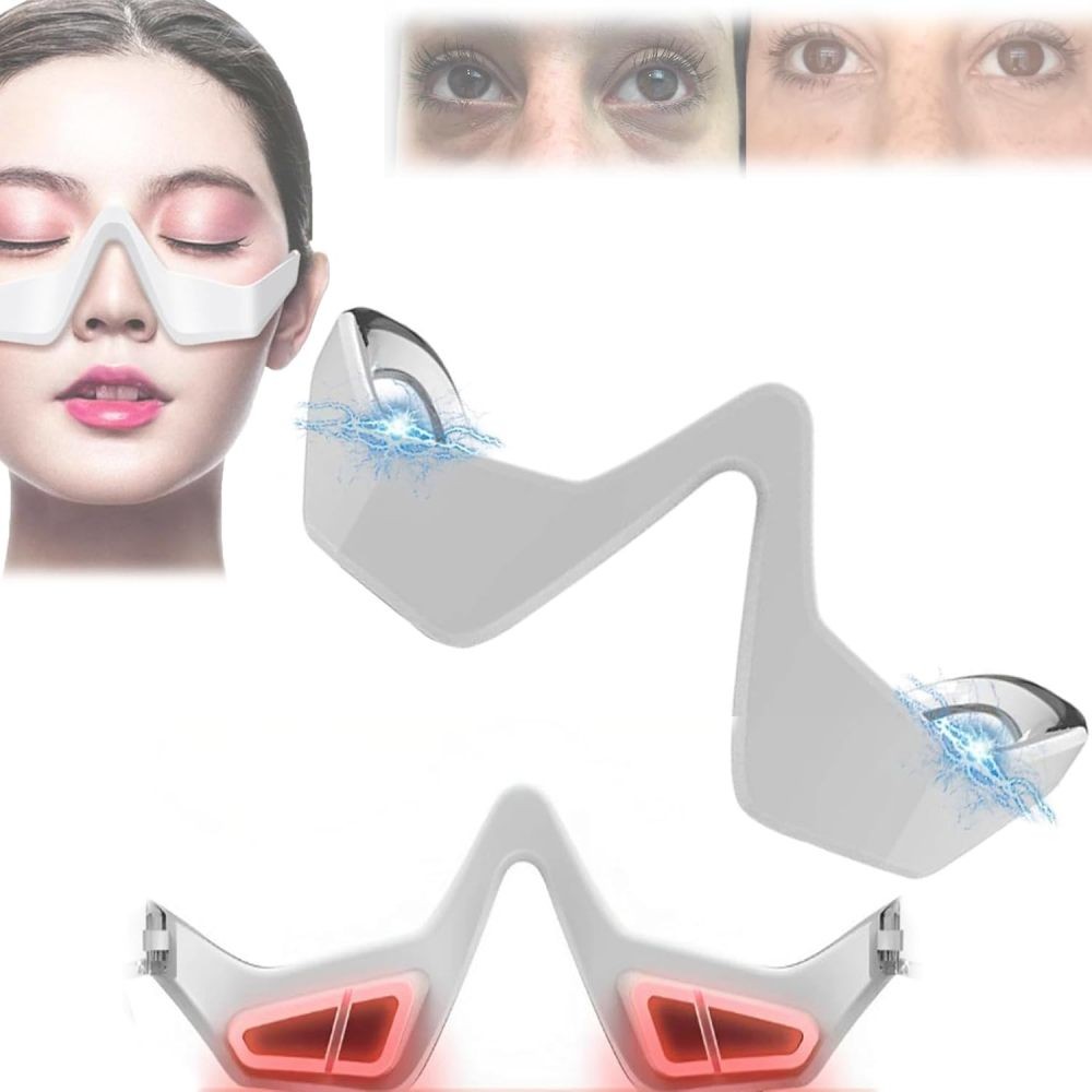 3D Red Light Eye Massager Eyecare Glasses Dark Circles Puffiness Wrinkles Reduce