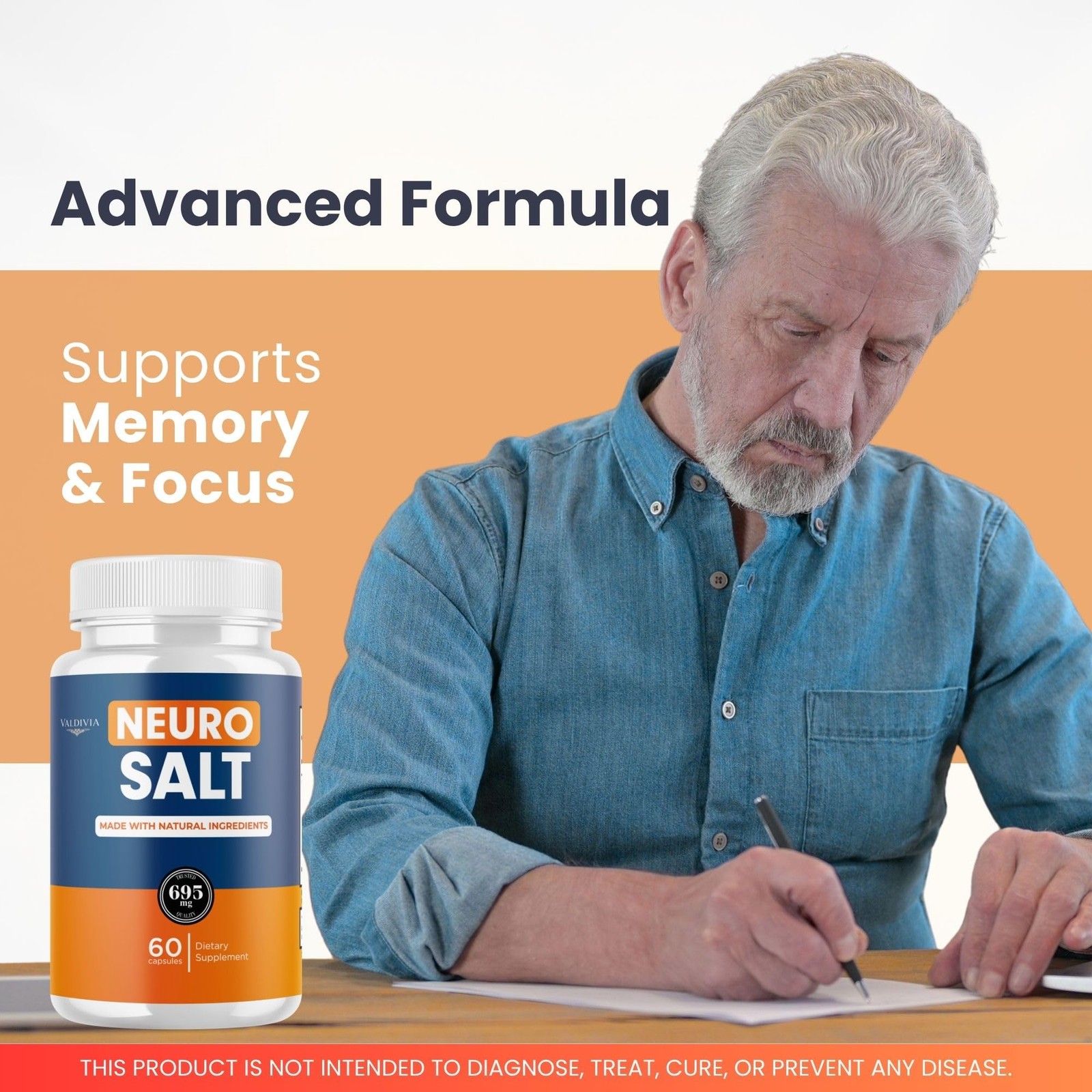 NeuroSalt Nerve Support Supplement Capsules Pink Salt Trick Botanical 1 Pack 60C