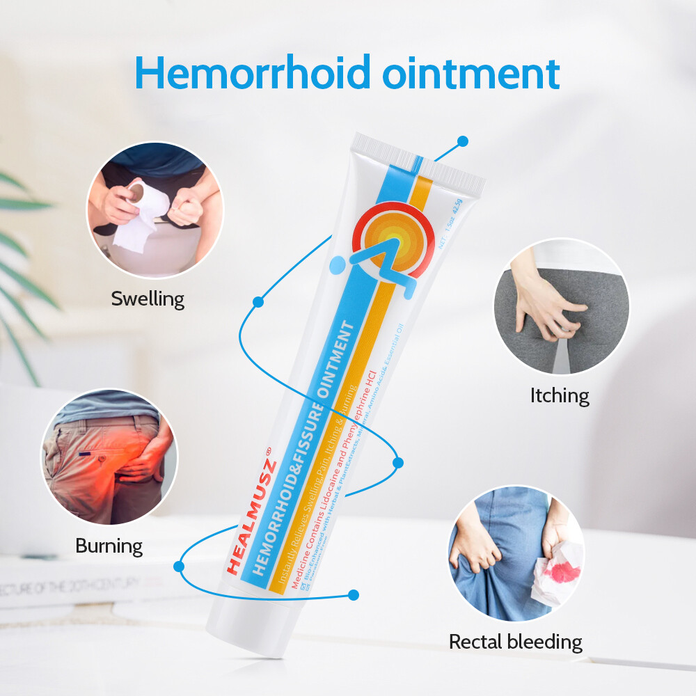 HEALMUSZ Hemorrhoid Ointment for Relief of Pain, Swelling, Discomfort, Itching