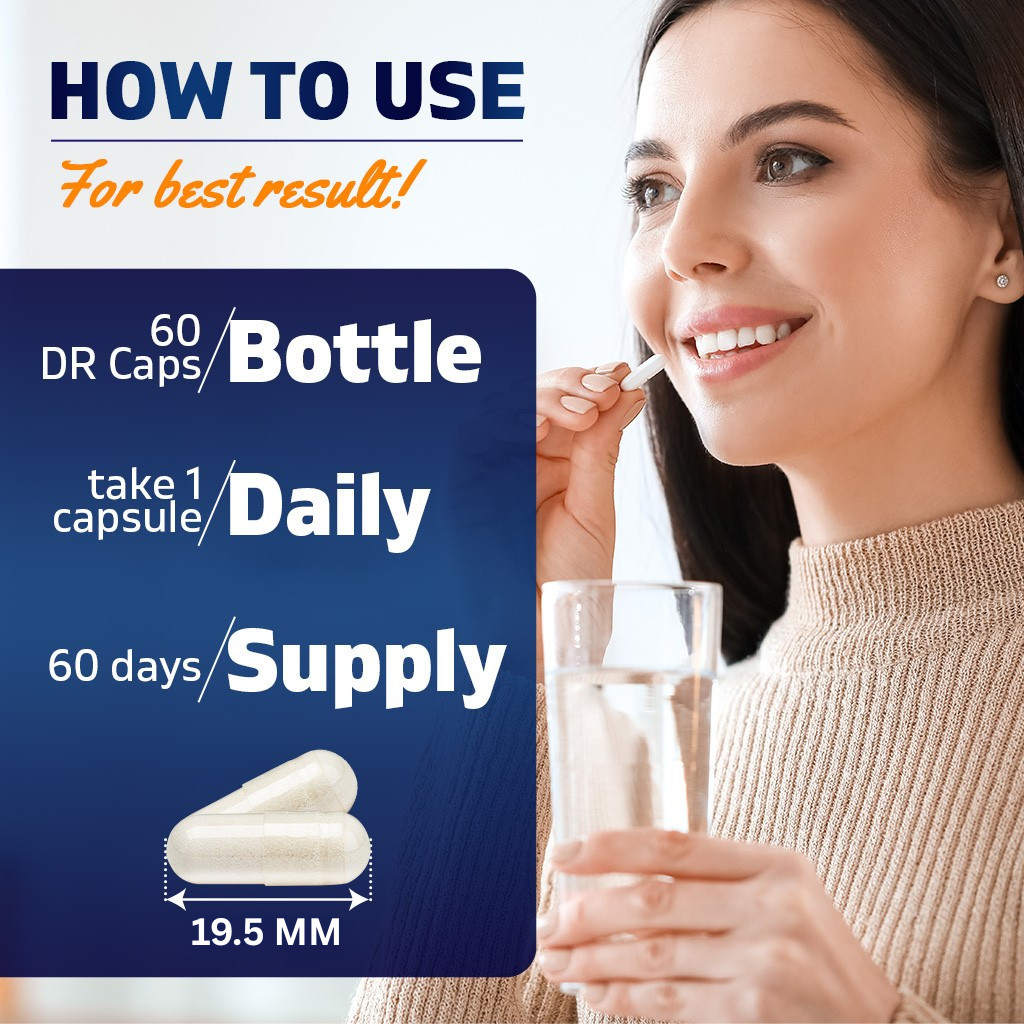 Vitamatic Bifidobacterium lactis – 20 Billion per DR Capsule – 60 Count – Digest