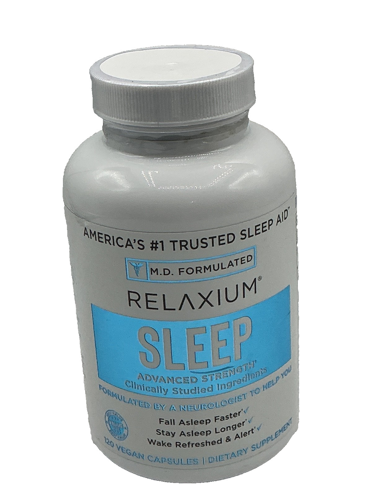 Relaxium Sleep Advanced Strength Vegan Capsules 120 ct exp 8/2028