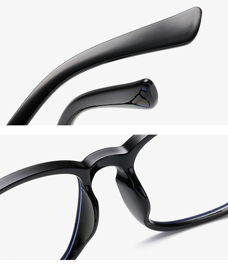 Square Progressive Reading Glasses Blue Light Blocking Multifocus Readers BLACK