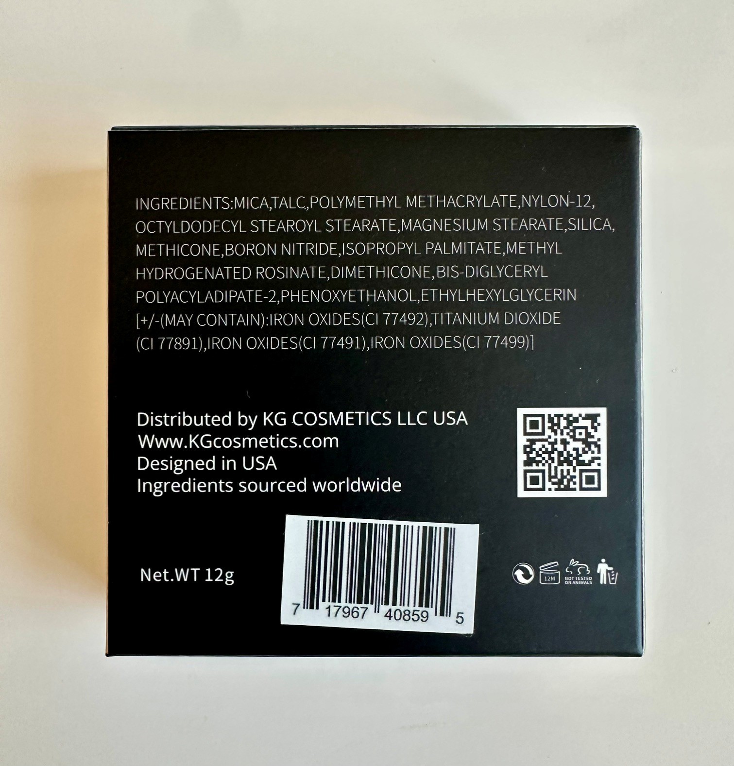 KG Cosmetics Matte Pressed Powder – Natural Beige – 12g / 0.4 fl. oz.
