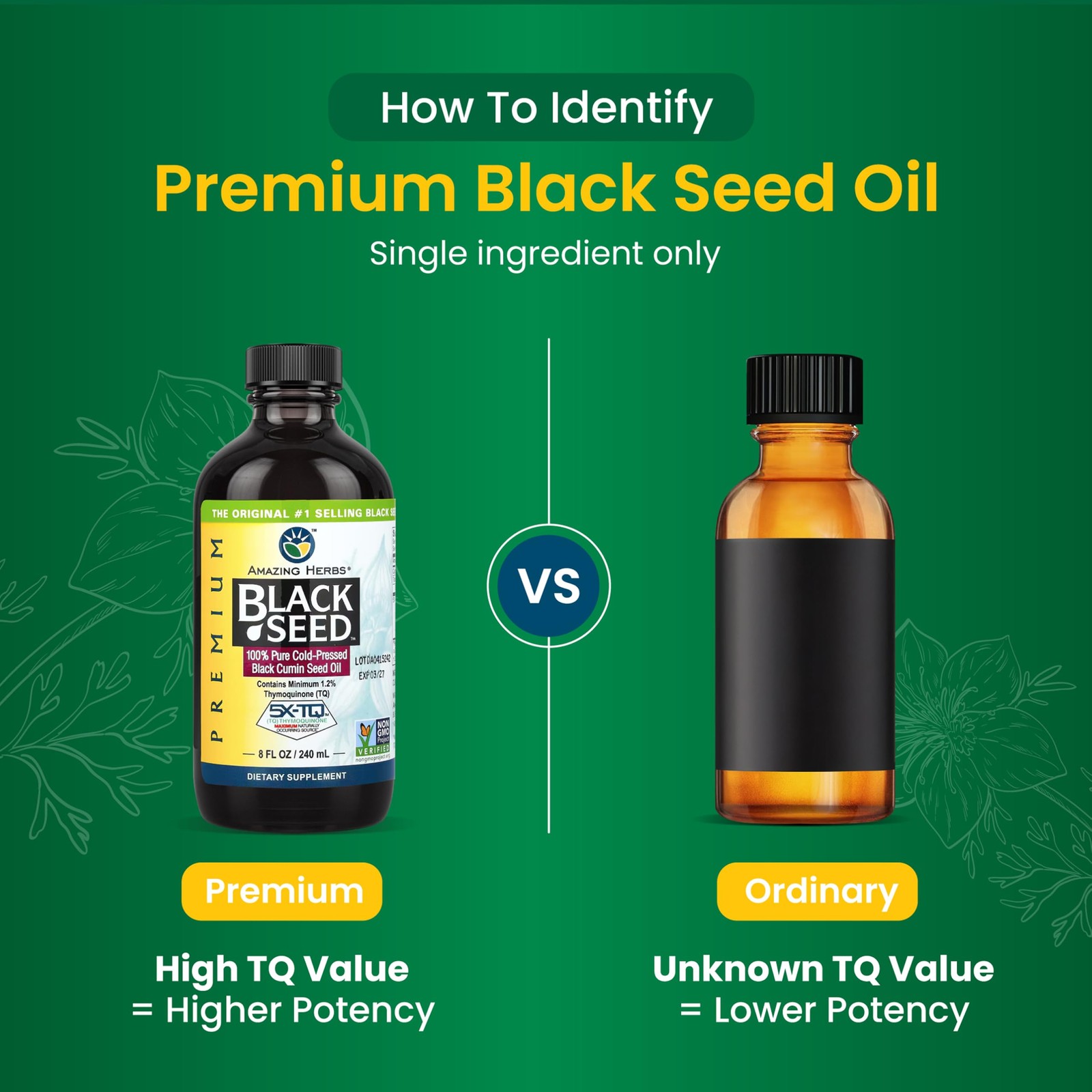 Premium Liquid Black Seed Oil – Cold Pressed with Nigella & Sativa, Aids in D…