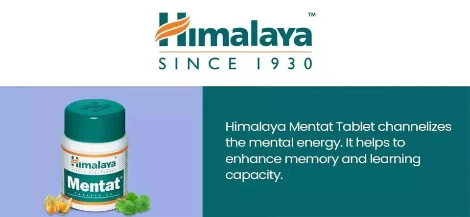 🌿 Himalaya Mentat Tablets, Pack of 10 x 60 Tablets | Memory Support |Free Ship