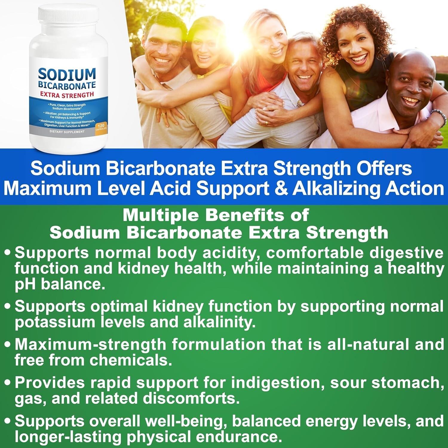 Sodium Bicarbonate Capsules Extra Strength Organic Use No Junk Tablet 1300 Mg