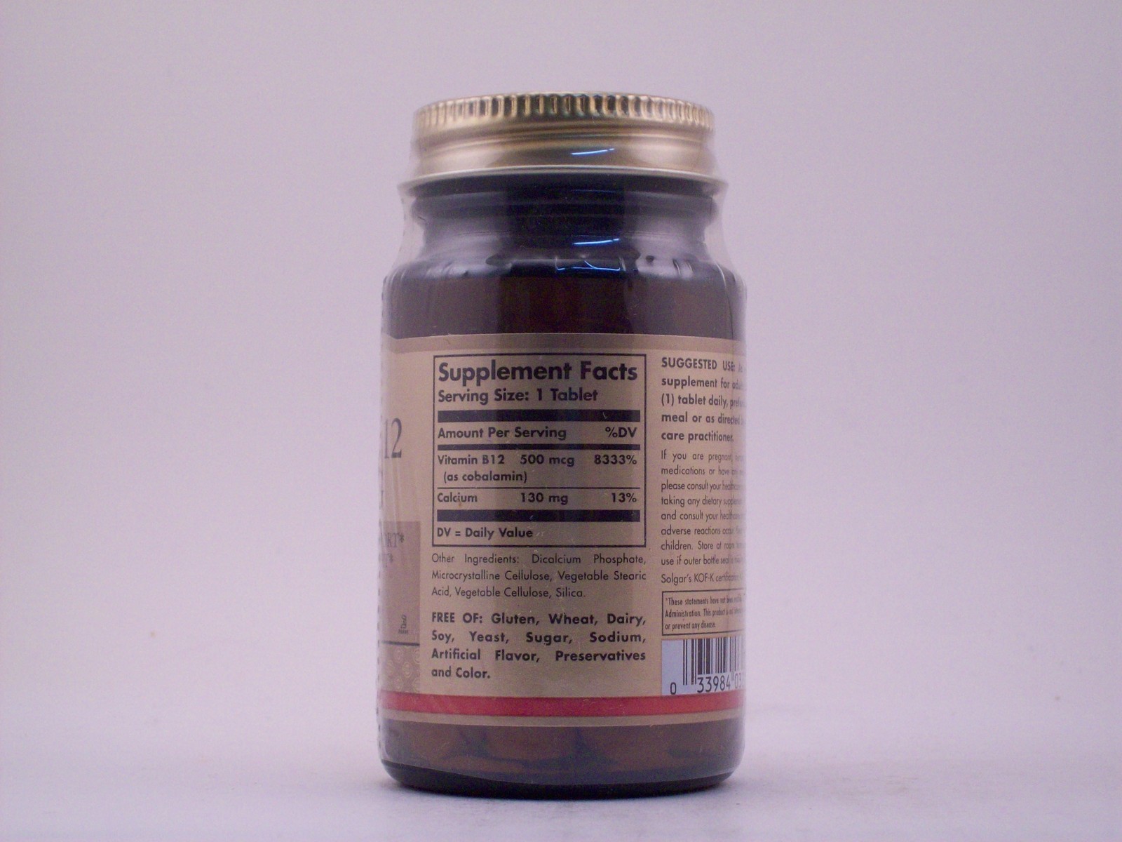 Vitamin B12 500mcg 100 Tablets