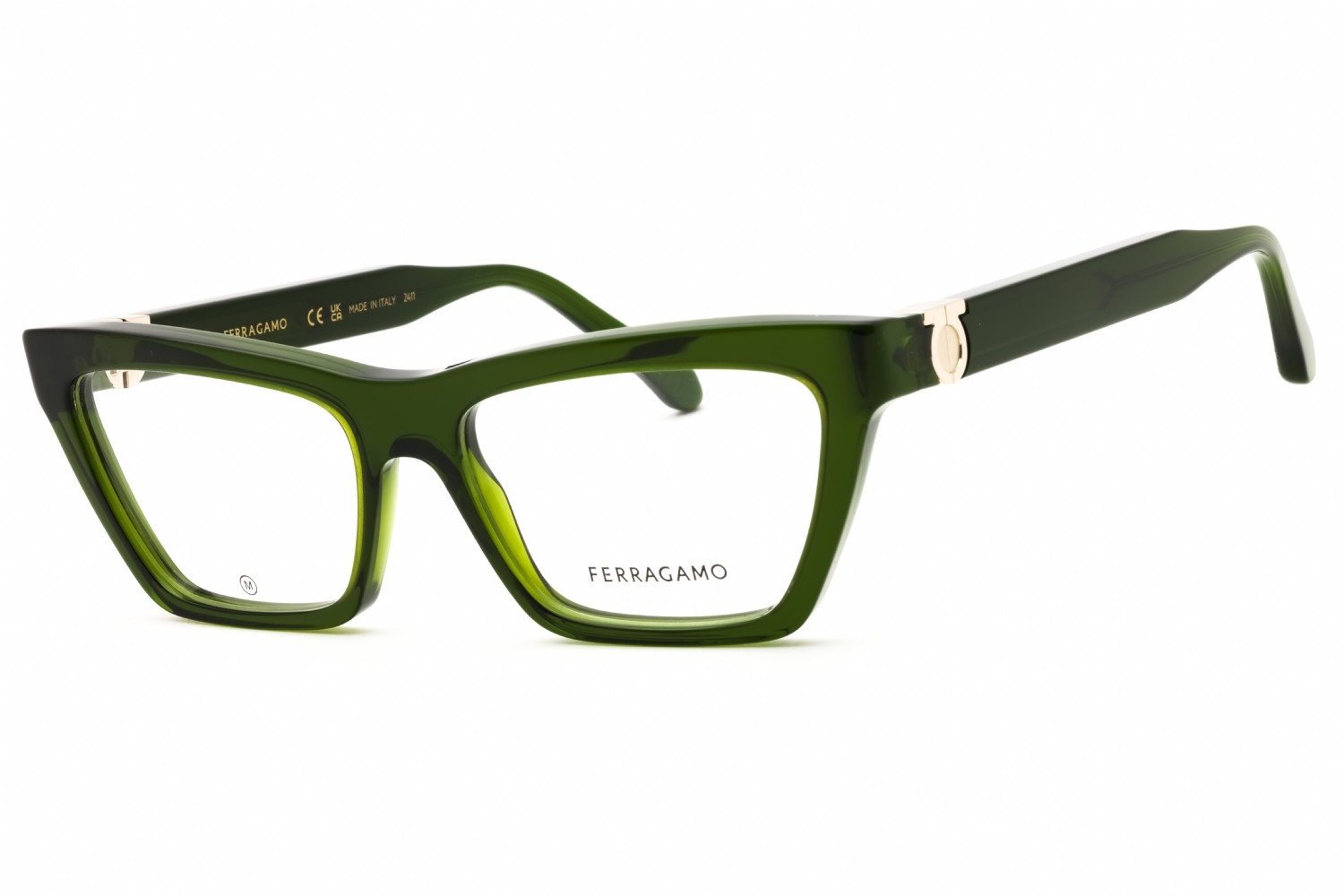 SALVATORE FERRAGAMO SF3021-317-54 Eyeglasses Frame Size 54mm 16mm 140mm GREEN Wo