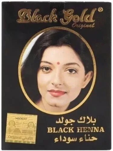 Iqra beauty, henna black gold hair colour 6 X 10G Free Shipping World Wide
