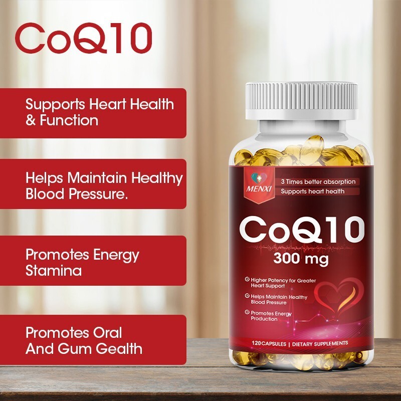 CoQ Cardiovascular Coenzyme Q10 Vegan Softgel 300mg 10 Heart Health 120 Capsules