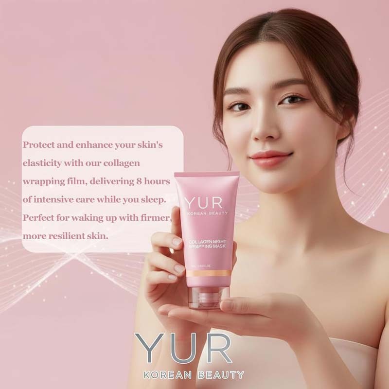 Yuri Korean Collagen Night Wrapping Mask 75ml Hydrating Sleeping Mask New In Box