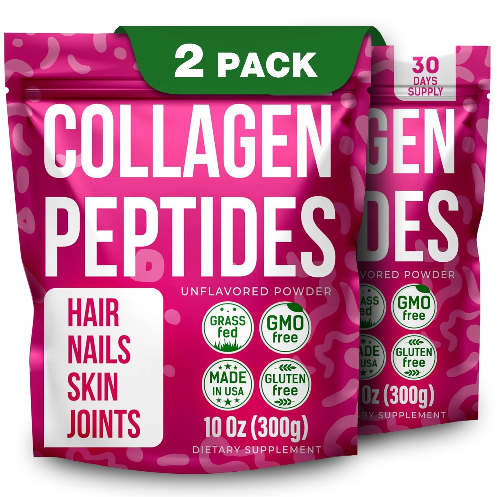 2 Pack Collagen Peptides Powder for Women Collagen Protein Types I &III 10oz