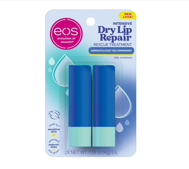 eos The Hero Lip Repair, 24HR Moisture, Strawberry Extract, 0.14 oz, 2-Pack
