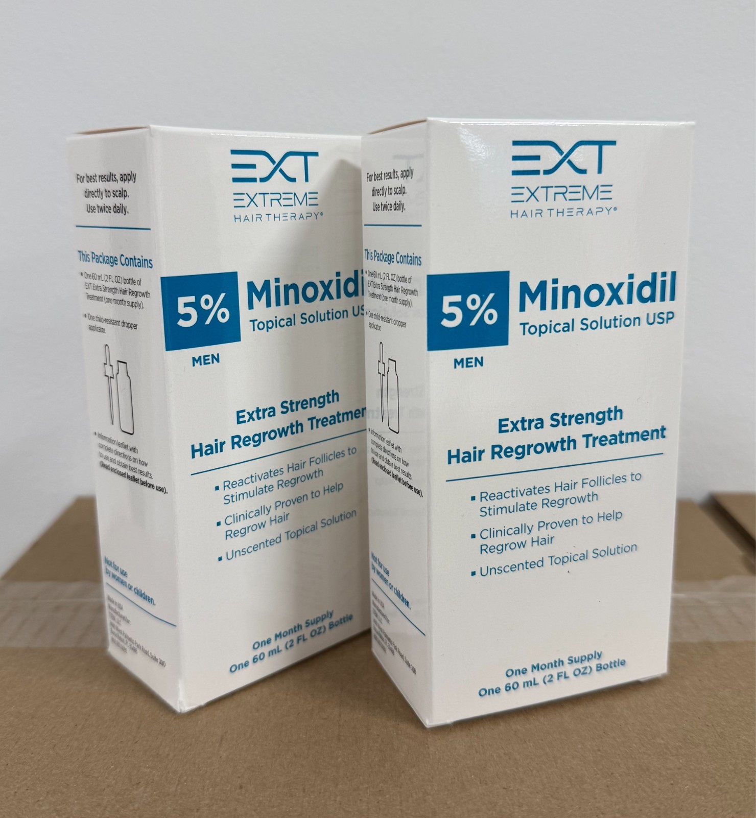✅️ EXT Extreme Hair Therapy 5% Minoxidil for Men NEW expires 02/2028 (set of 2)