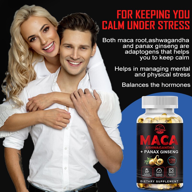 Organic Maca Root Capsules 10000mg, Peruvian Maca Extract for Men & Women 120pcs