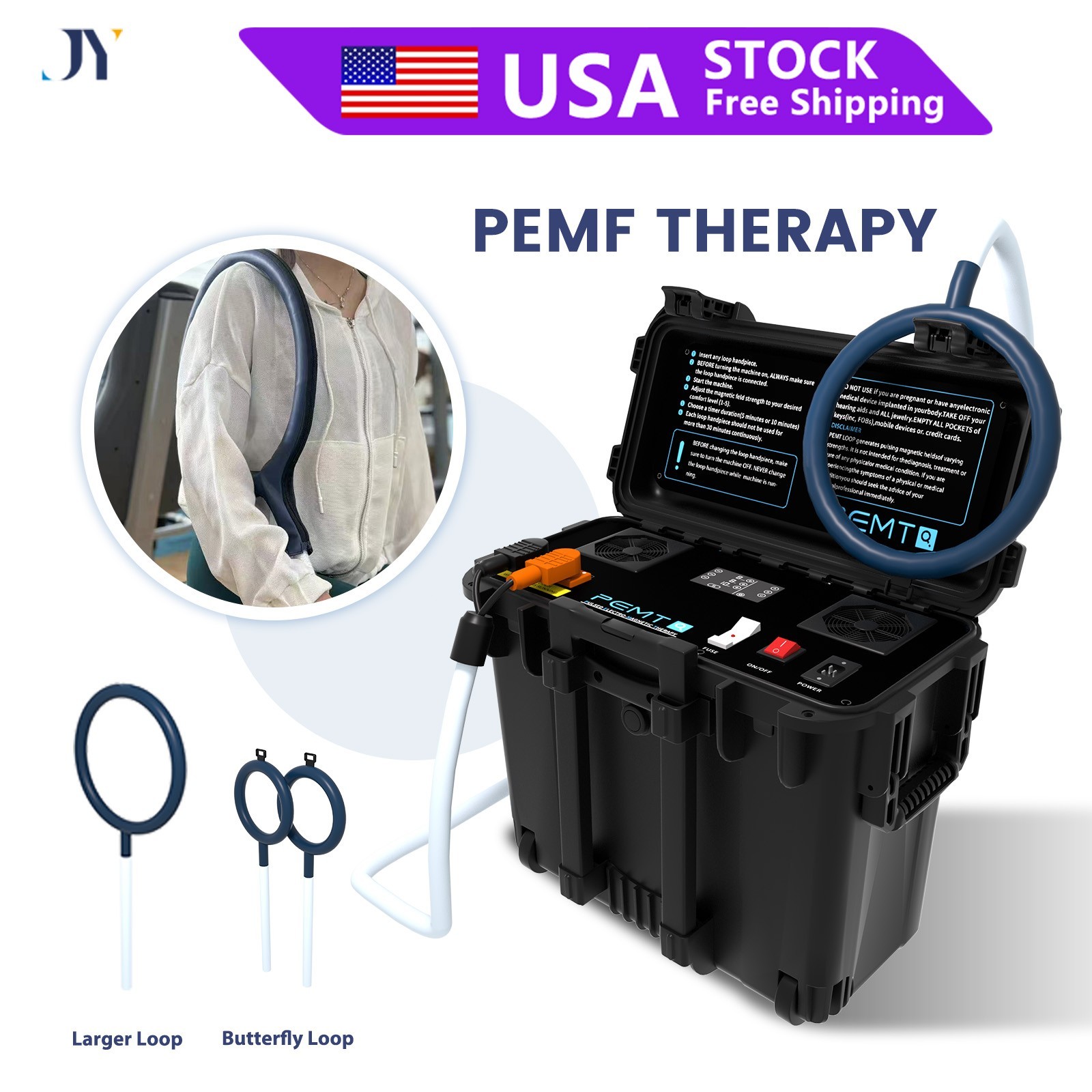 Hot US Warehouse EMTT PEMF PMST Loop Magnetic Therapy Machine Ship Fast