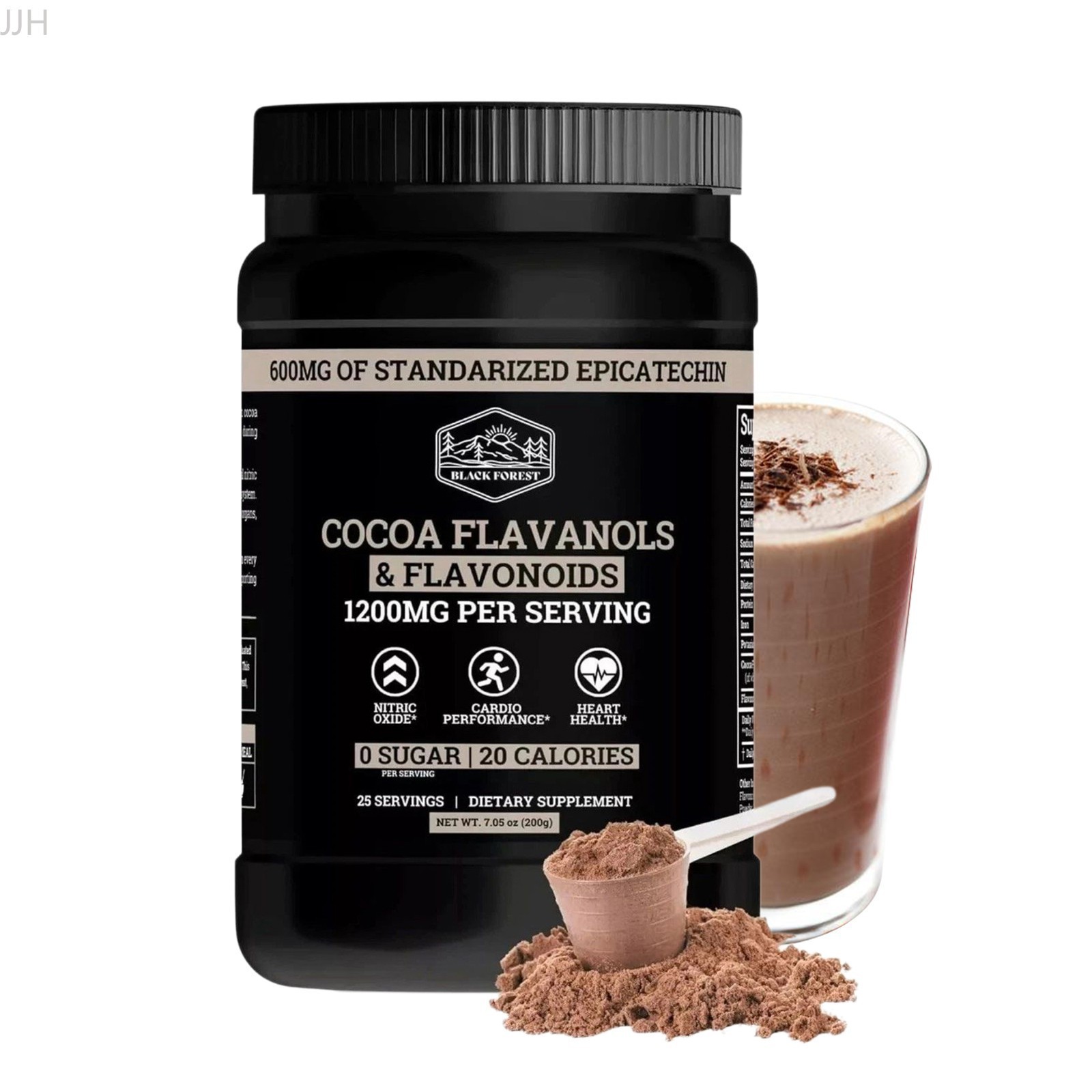 `1200mg Forest Flavanol Black Powder Cocoa Flavonoids High Supplement`