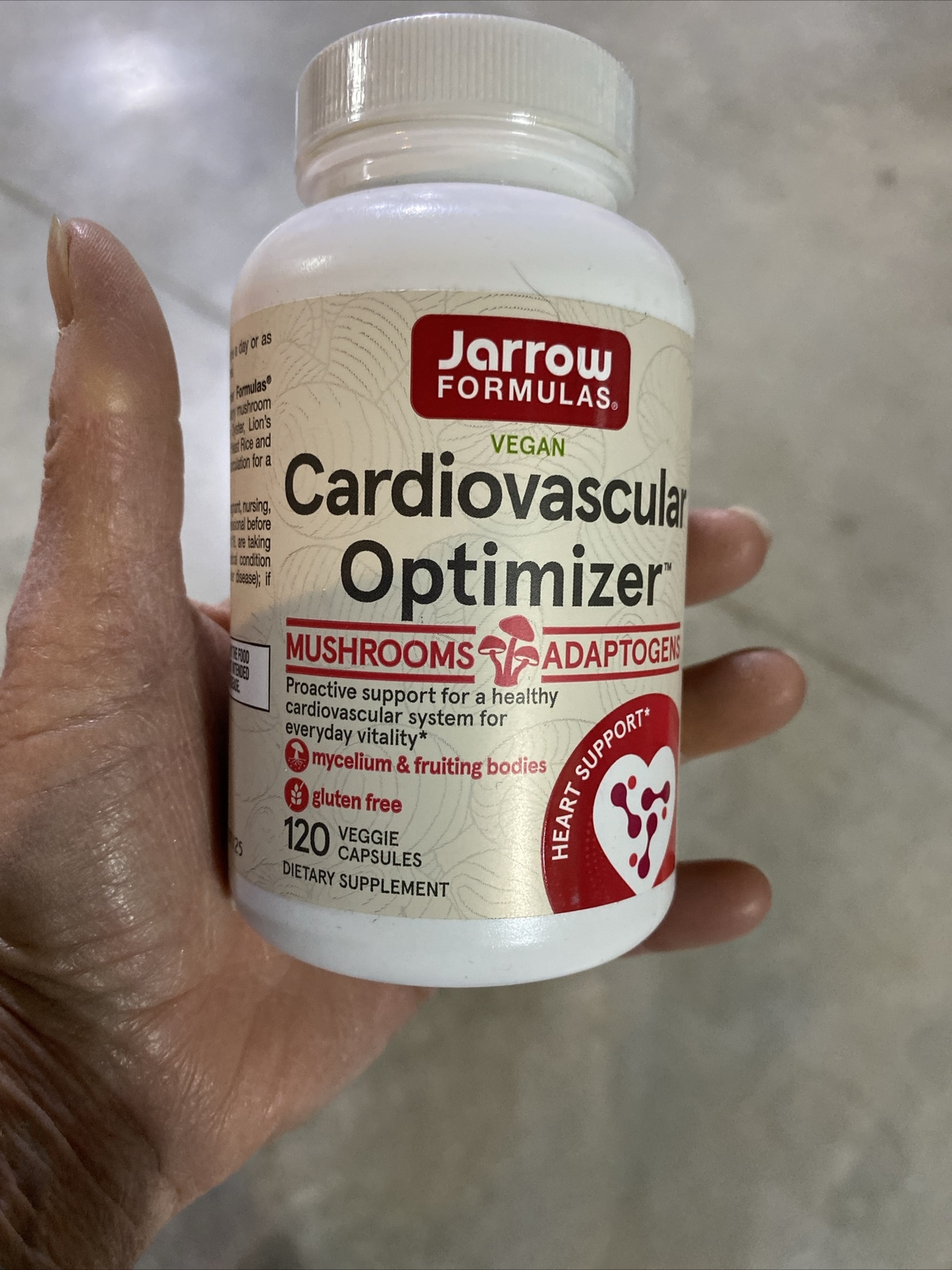 Jarrow Formulas Vegan Cardiovascular Optimizer 120 Veg Caps, Sealed, Exp 07/2025