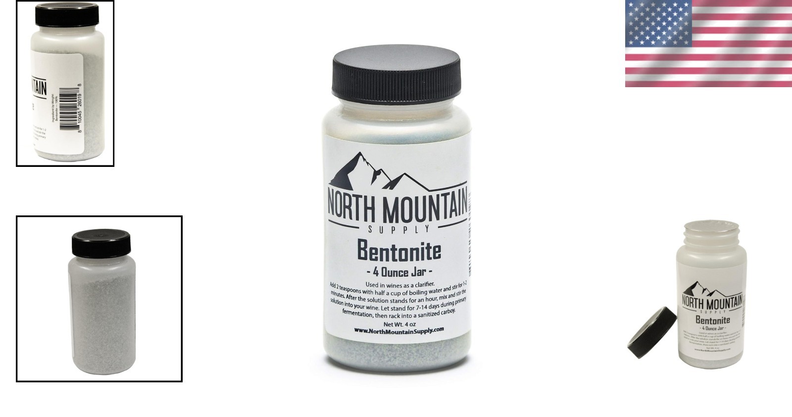 Tamper-Evident 4 Oz Food Grade Bentonite Clay – Perfect for Wine & Beauty Uses
