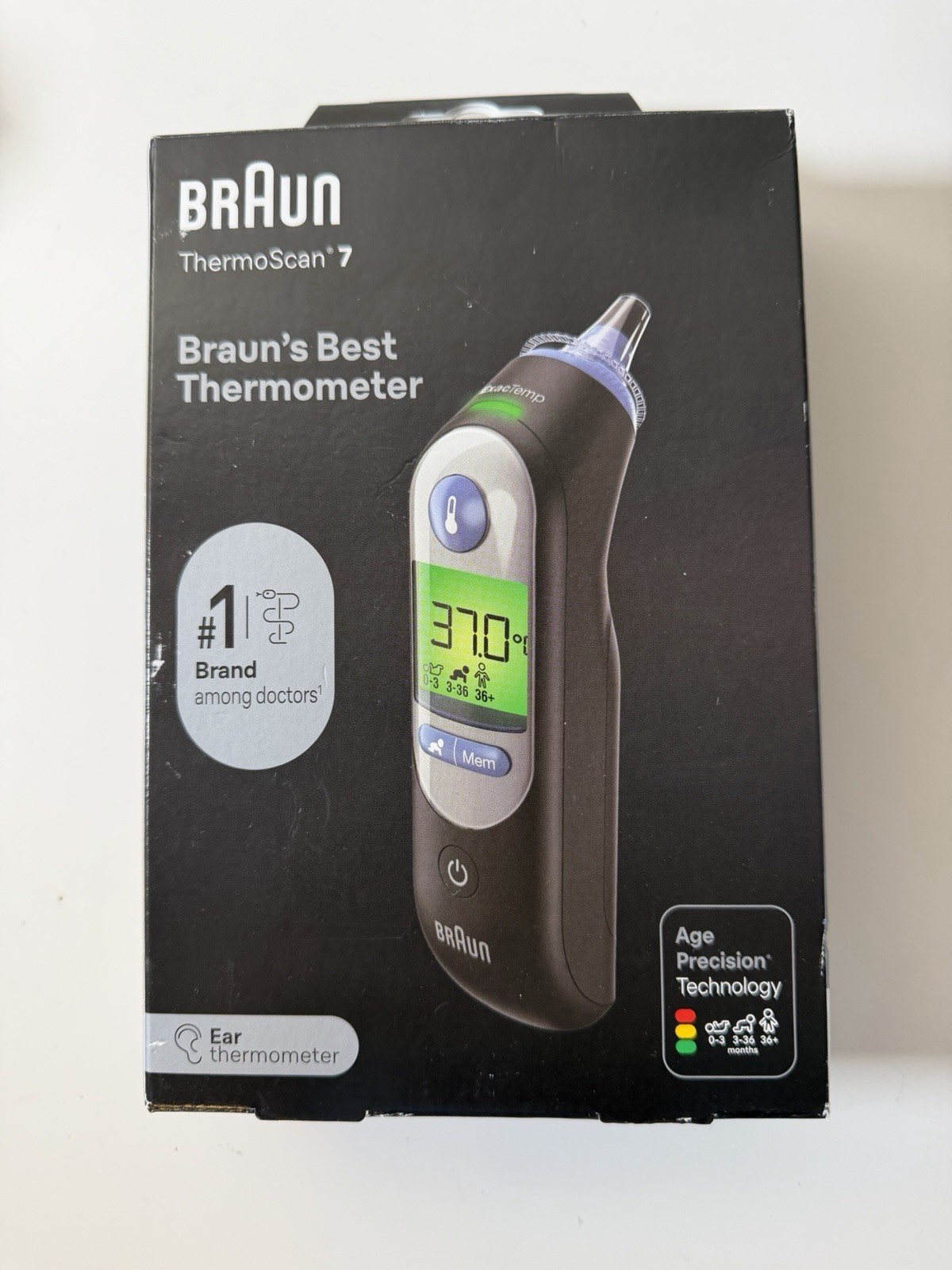 Braun ThermoScan 7 Ear Thermometer Bluetooth Age Precision Case Filters