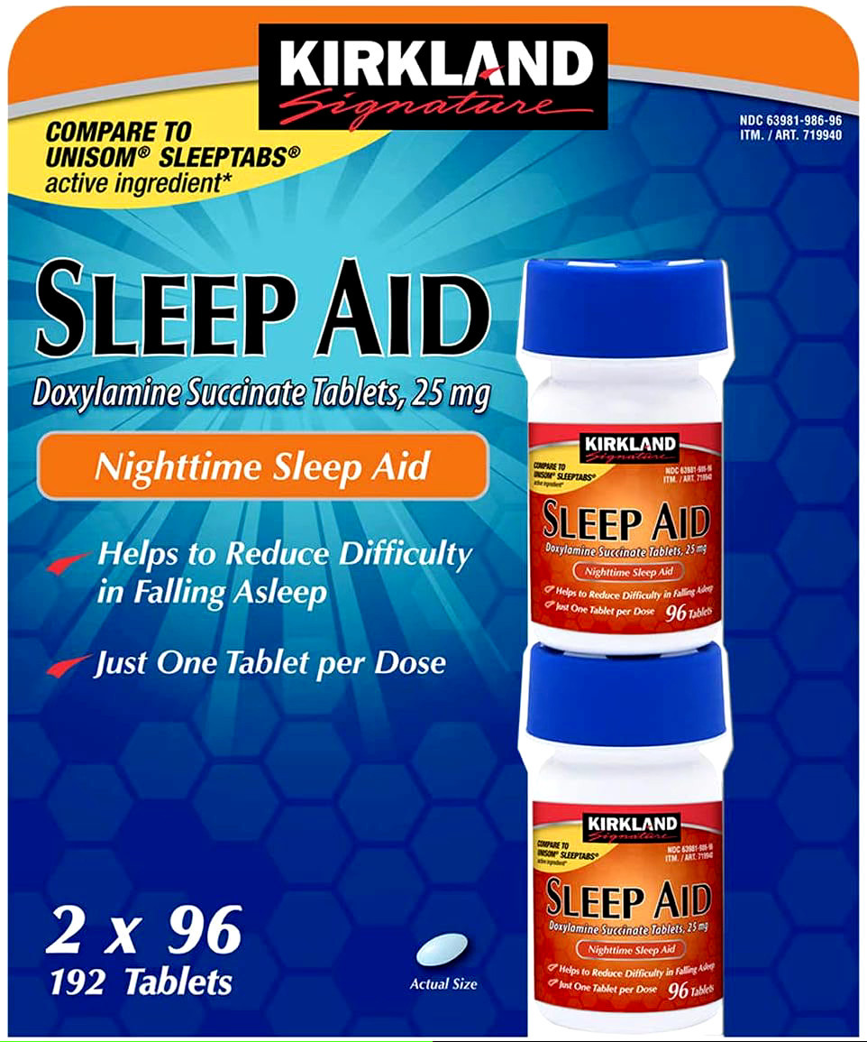 ✳️Kirkland Signature Sleep Aid Doxylamine Succinate Sleep Aid 25 Mg 96-384 Tab✳️