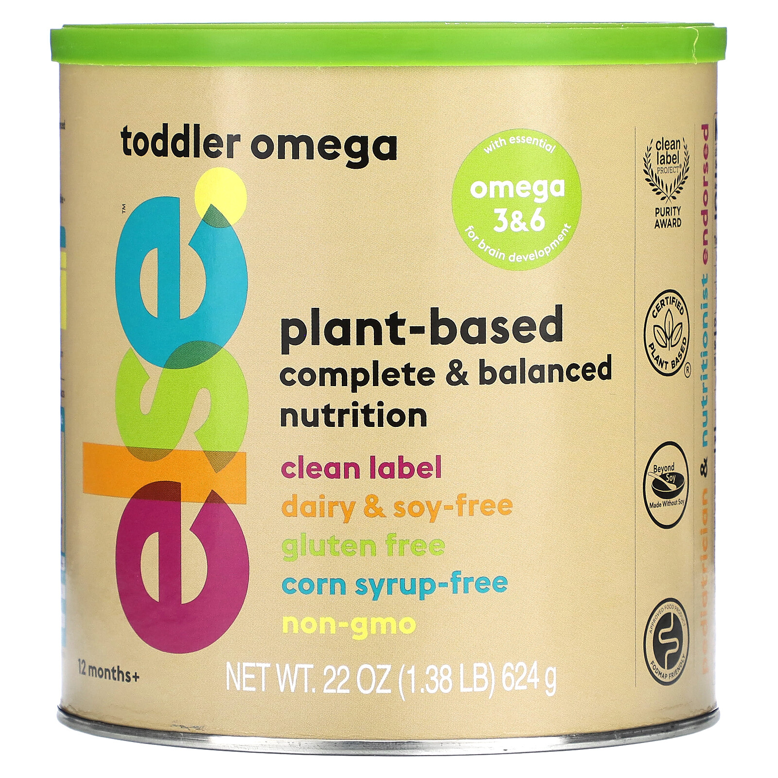 Toddler Omega, Plant-Based Complete & Balanced Nutrition, 12+ Months, 1.38 lb