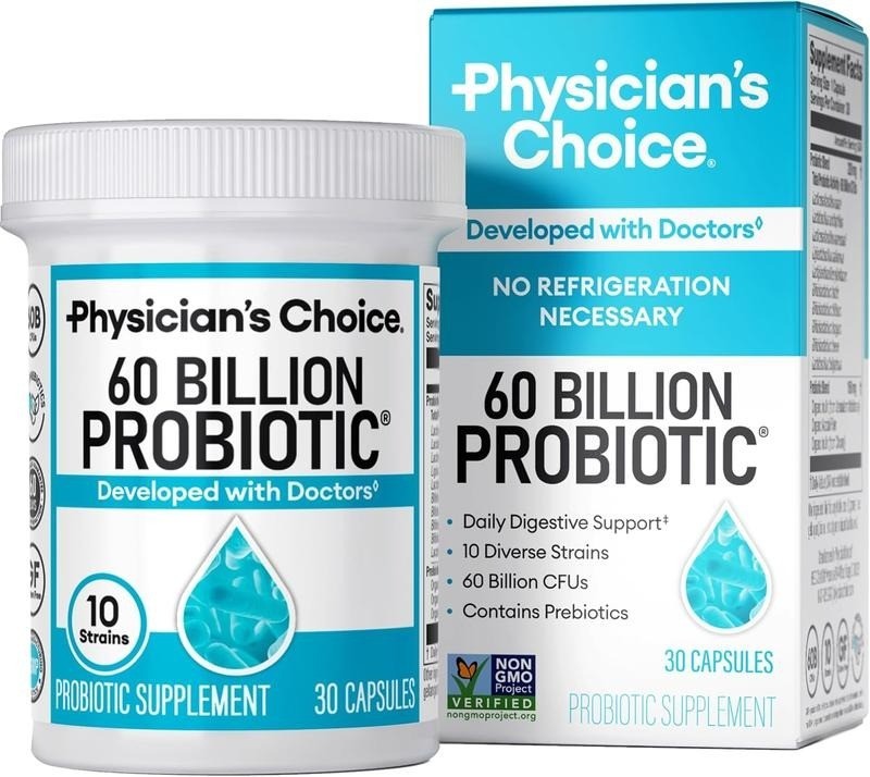 Physician’s CHOICE Probiotics 60 Billion CFU -Digestive Health, Immune Support