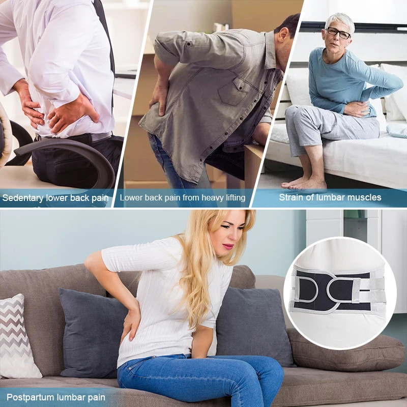 Adjustable Lower Back Brace Lumbar Support Waist Belt For Men Women Pain Relief