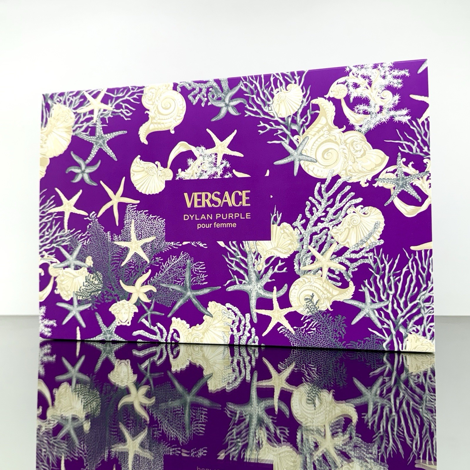 Versace DYLAN PURPLE 4pc Set 3.4oz EDP +Mini+3.4oz Shower Gel+3.4oz Body Lotion