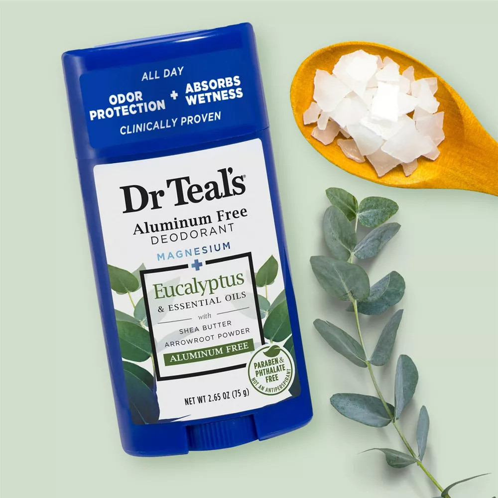 Dr. Teal’s Aluminum-Free Deodorant Magnesium Eucalyptus Spearmint 2.65 oz