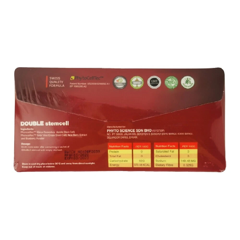 [EXP 04/28] 60 packs Phytoscience Double StemCell stem cell anti aging