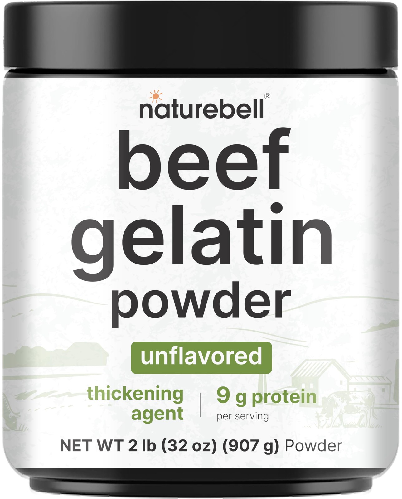 Beef Gelatin Powder, 2 lb – Unflavored Bovine Gelatin – Natural Thickening Ag…