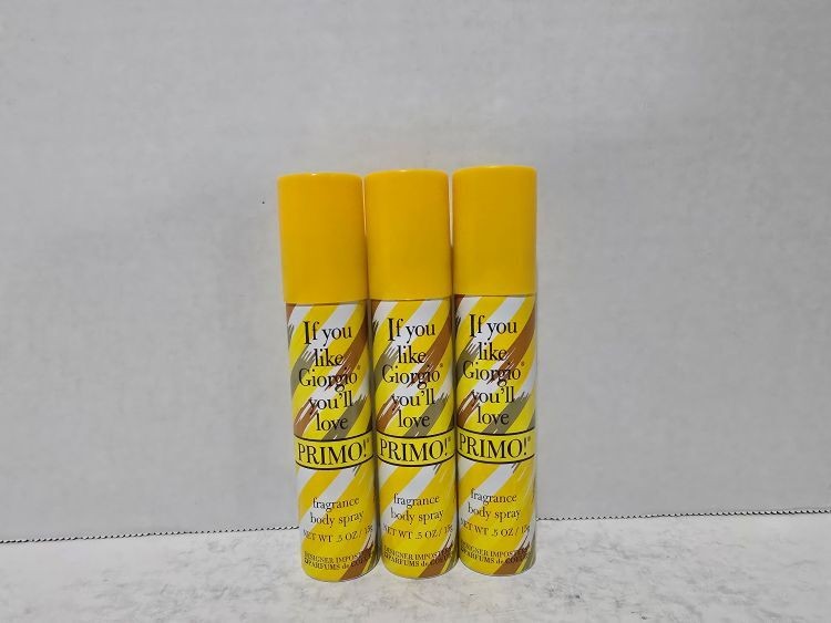 3 Designer Imposter Like GIORGIO PRIMO Fragrance Body Spray 0.5 oz each *New*