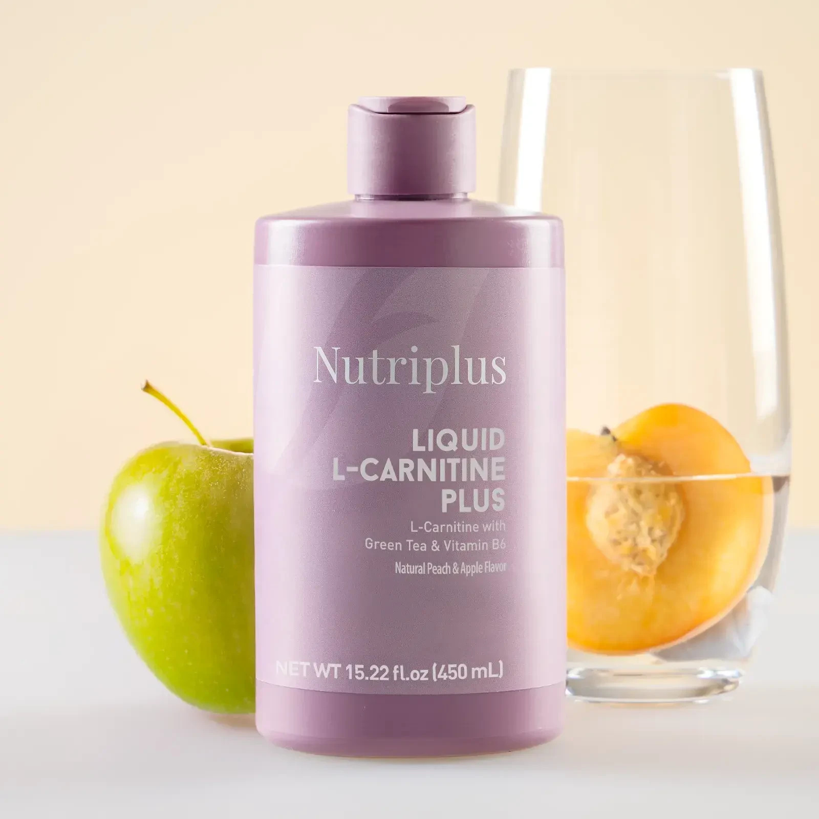 FARMASI NUTRIPLUS L-CARNITINE PLUS APPLE & PEACH 450ml 15.22oz GENUINE NEW!!!