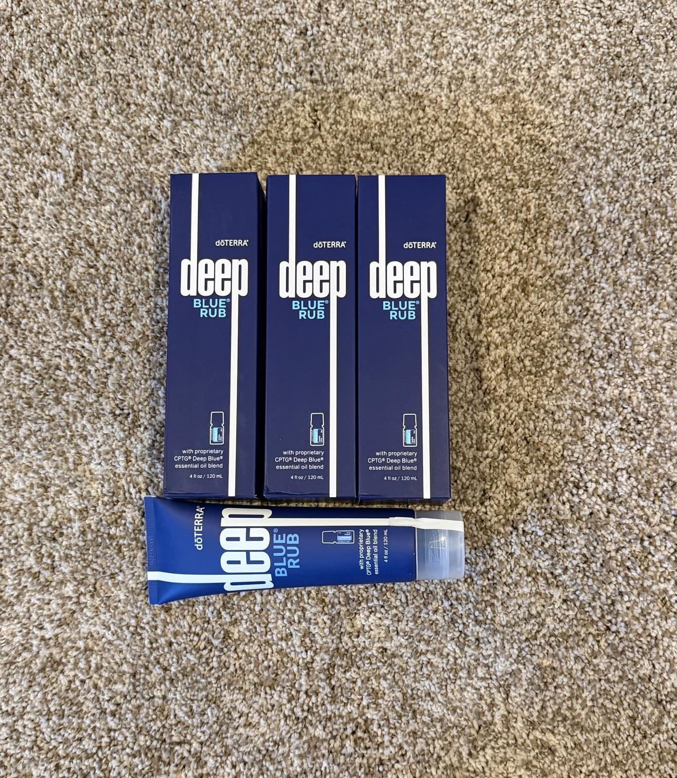 3 Pack doTERRA Deep Blue Rub 4 oz Cream Brand New Sealed EXP 09/2028 Free Ship