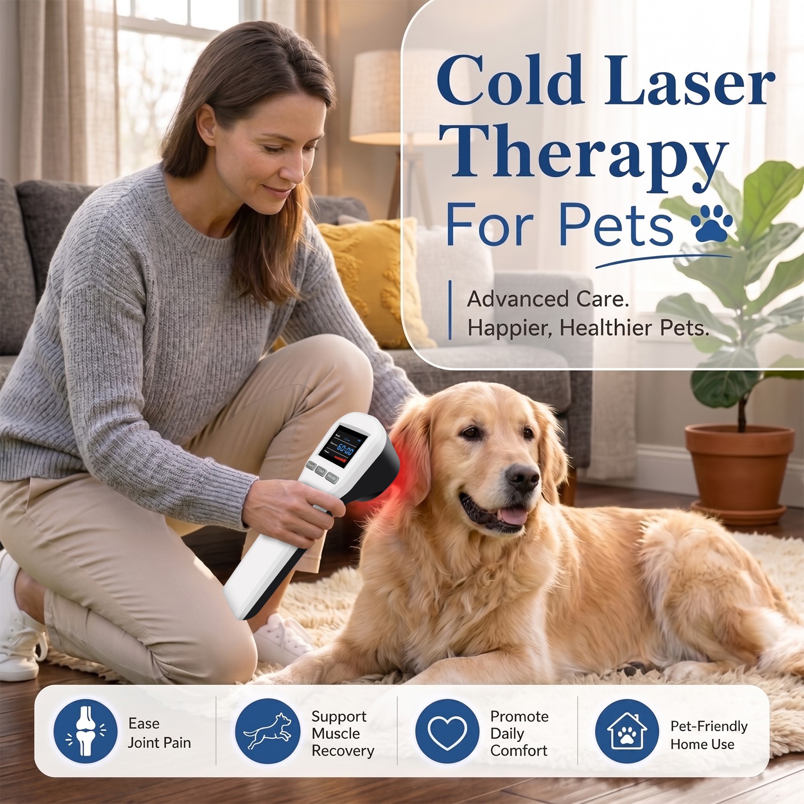 Handheld Cold Laser Therapy 20 Diodes for Chronic Pain and Stiff Joints Home