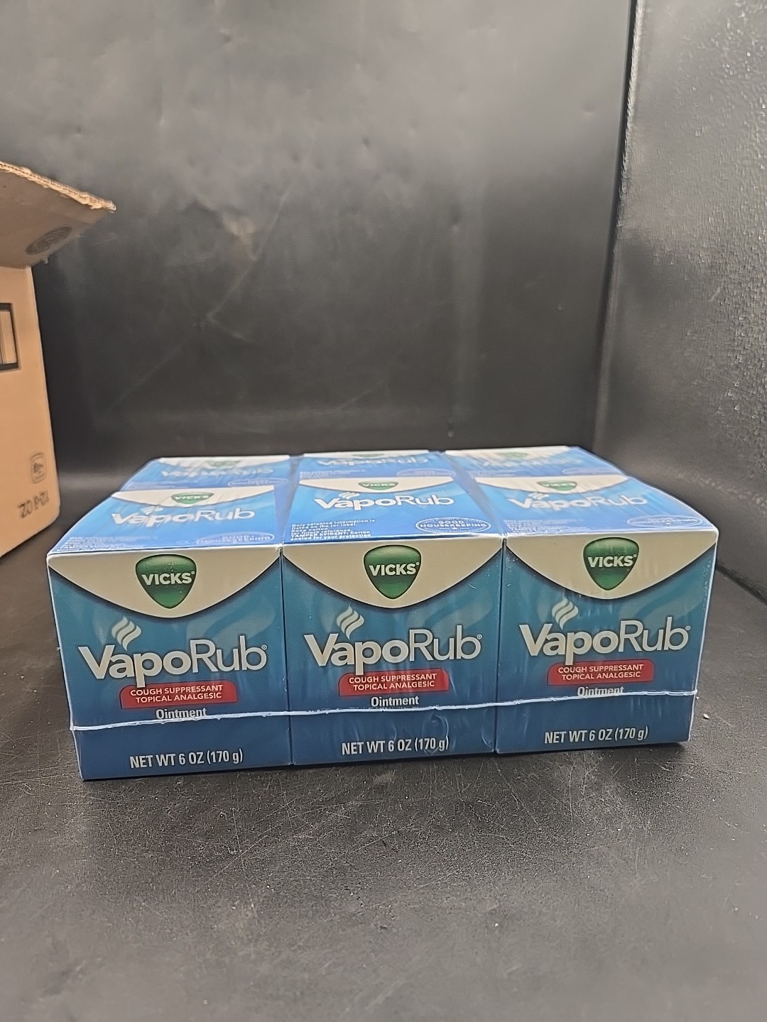 Vicks VapoRub Cough Suppressant Topical Analgesic Ointment 6 oz (Pack Of 6 Jars)