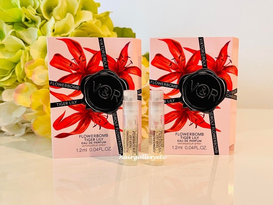 2 Viktor & Rolf Flowerbomb TIGER LILY EDP Perfume Samples Vial 1.2 ml FRESH