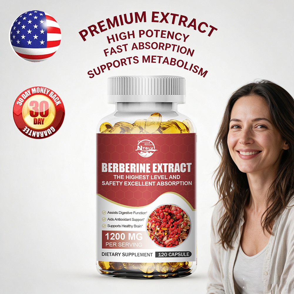 Berberine Extract 120 Capsules Antioxidant Digestive Brain Health Support