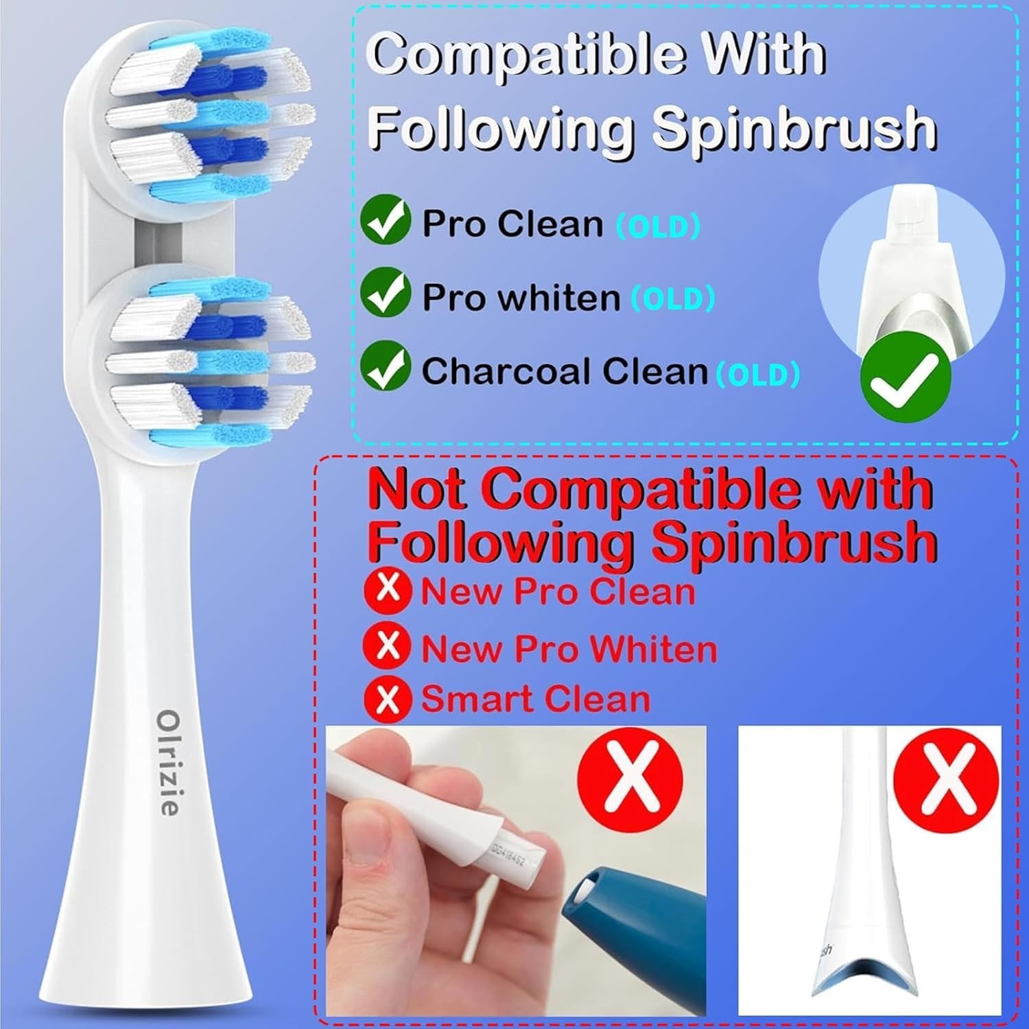 Replacement Toothbrush Heads Compatible with Spinbrush Pro Clean, Deep Cleani