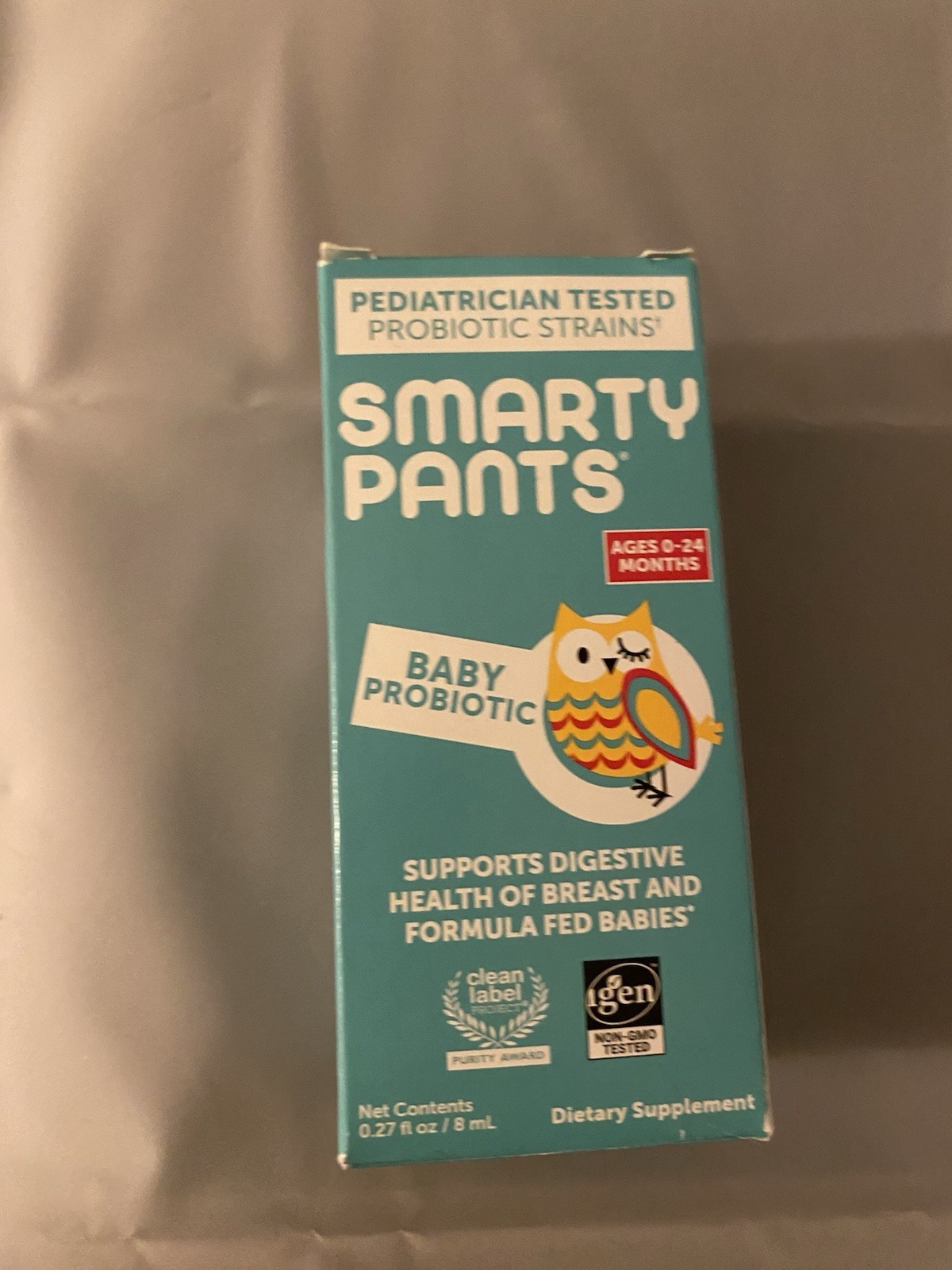 SMARTY PANTS~~AGES 0-24 MONTHS~~BABY PROBIOTIC 0.27 OZ NIB 20