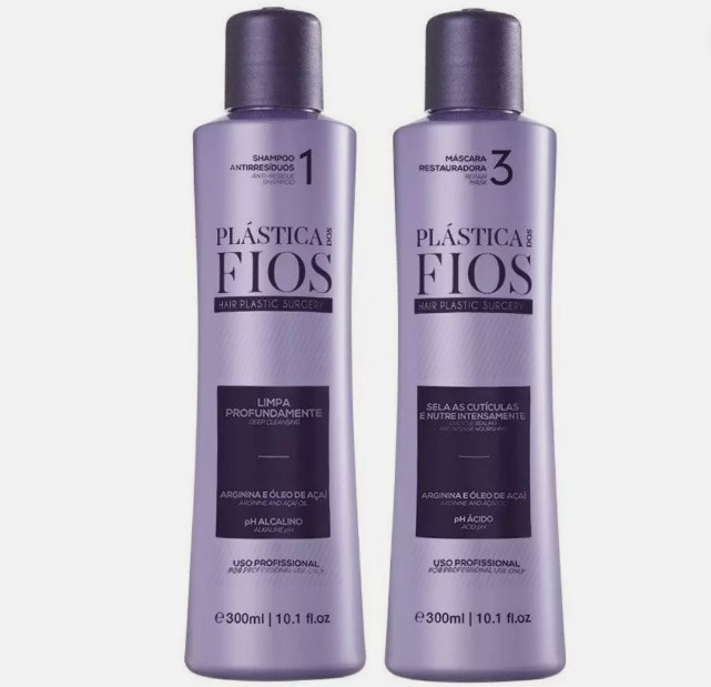 PLASTICA DOS FIOS HAIR DETOX KIT SHAMPOO AND BTOX MASK