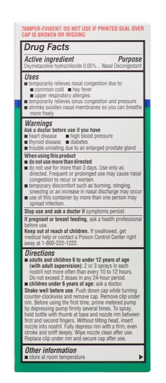 Equate Maximum Strength No Drip Severe Nasal Congestion Relief 1 fl oz (2 pack)