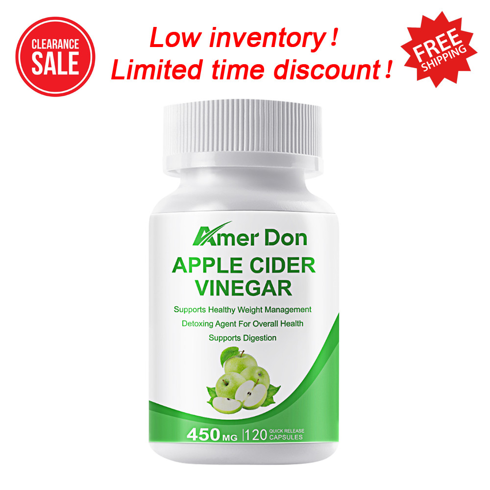 APPLE CIDER VINEGAR Pills 450mg RAPID FAST WEIGHT LOSS Supplement 120 CAPSULES