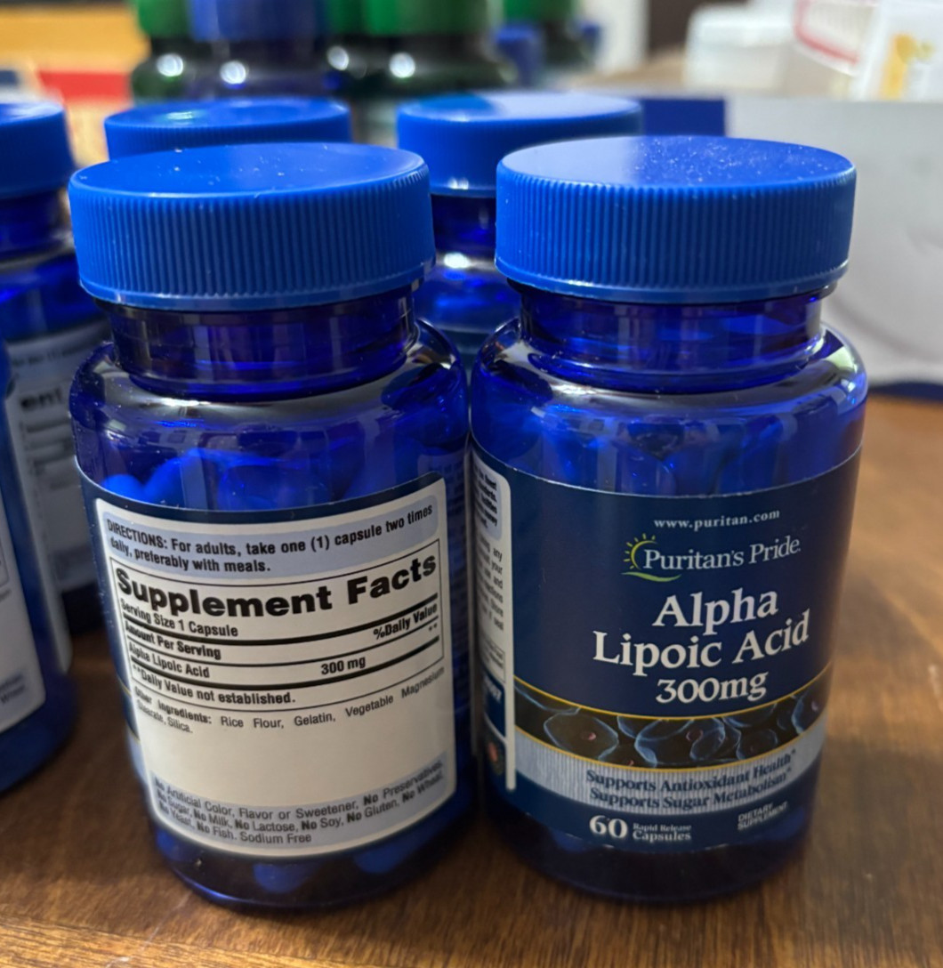 Puritan’s Pride Alpha Lipoic Acid 300 mg 60 capsule bottle EXP 03/28