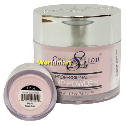Cre8tion Dip Powder Polish Acrylic Powder 1.7oz-56.7g Color Dip 20- Rose Gold