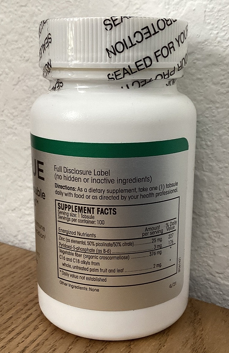 PERQUE Energized Double Zinc Guard 100 Tabs EXP. 07/2025