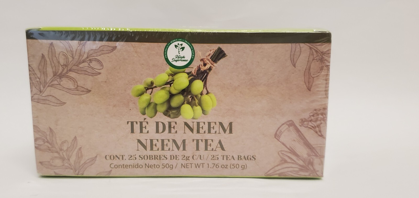 NEEM Tea/Te de Neem 25 Tea Bags x Box High Supreme 1.76Oz { 50g } {1,2 or 3}