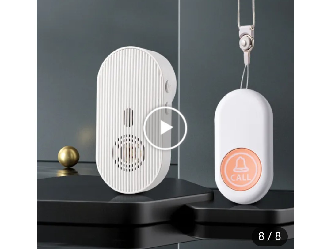 Plug-in Wireless Smart Doorbell Elderly Long Distance Pager Bedside Bell Call…