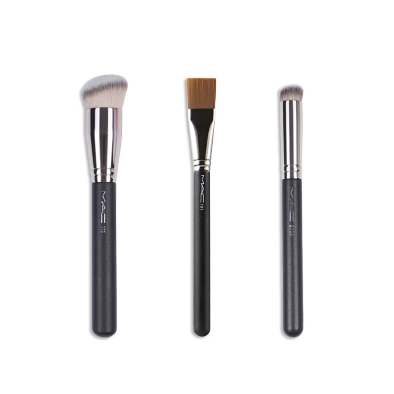 3PCS – 170 Synthetic Foundation Brush 270Mini Concealer Brush 191 Square Brush